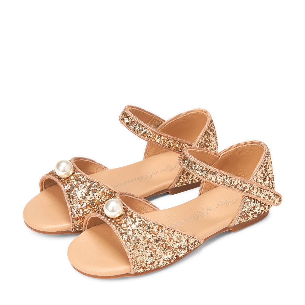 Mila Glitter Gold High Heels for Women - Elegant Party Shoes with Sparkly Rhinestones - Perfect for Weddings, Prom, Evening Events & Special Occasions