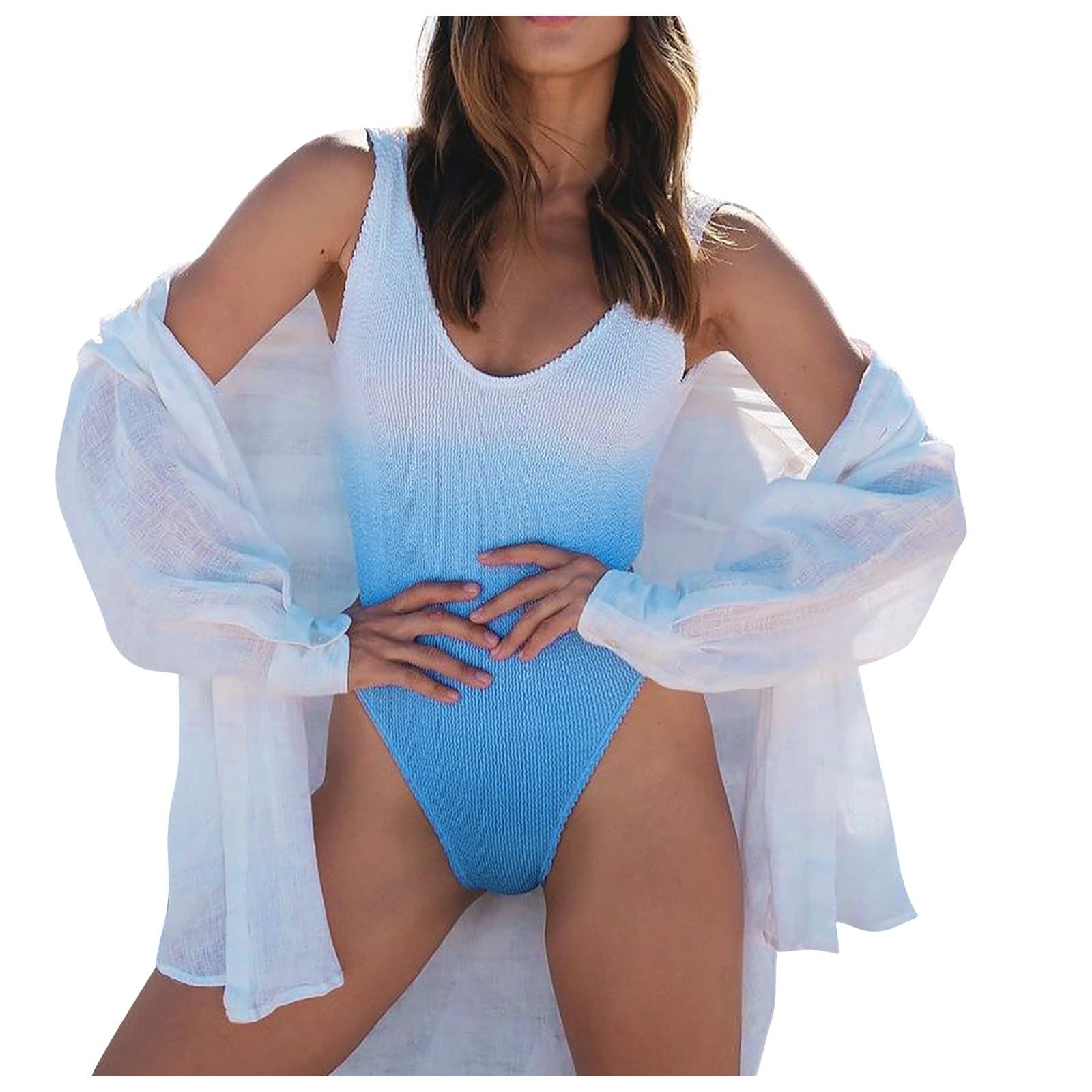 Curvy Women's Scoop Neck Monokini Swimsuits - Flattering One-Piece Bathing Suits for Plus Size Ladies | Perfect for Beach Vacations, Pool Parties & Summer Getaways