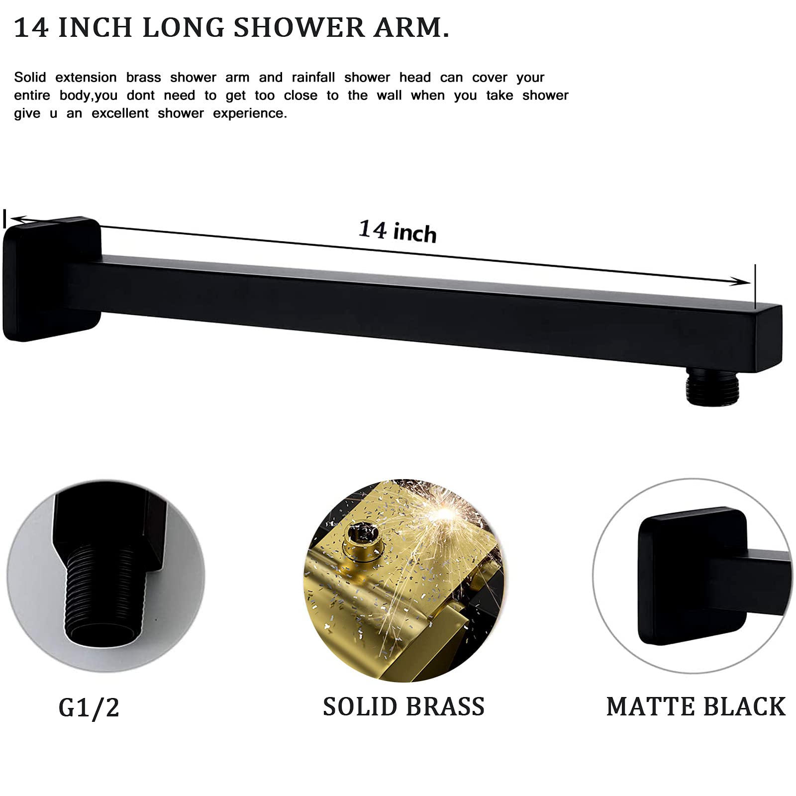 Suguword Black Matte 8 Inch LED Rainfall Shower System - 2 Function Wall Mount Shower Faucet with Hand Sprayer & Diverter Valve Kit | Perfect for Modern Bathroom Renovation & Spa-Like Shower Experience