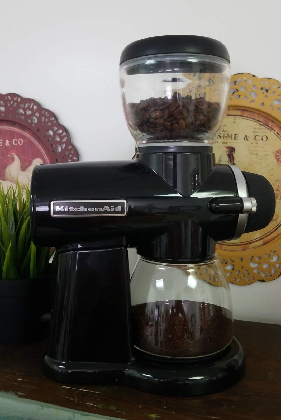 Univen 7 oz Glass Coffee Carafe for KitchenAid Burr Grinder - Replacement for Model 4176728 KPCGRND - Perfect for Fresh Ground Coffee Storage & Serving
