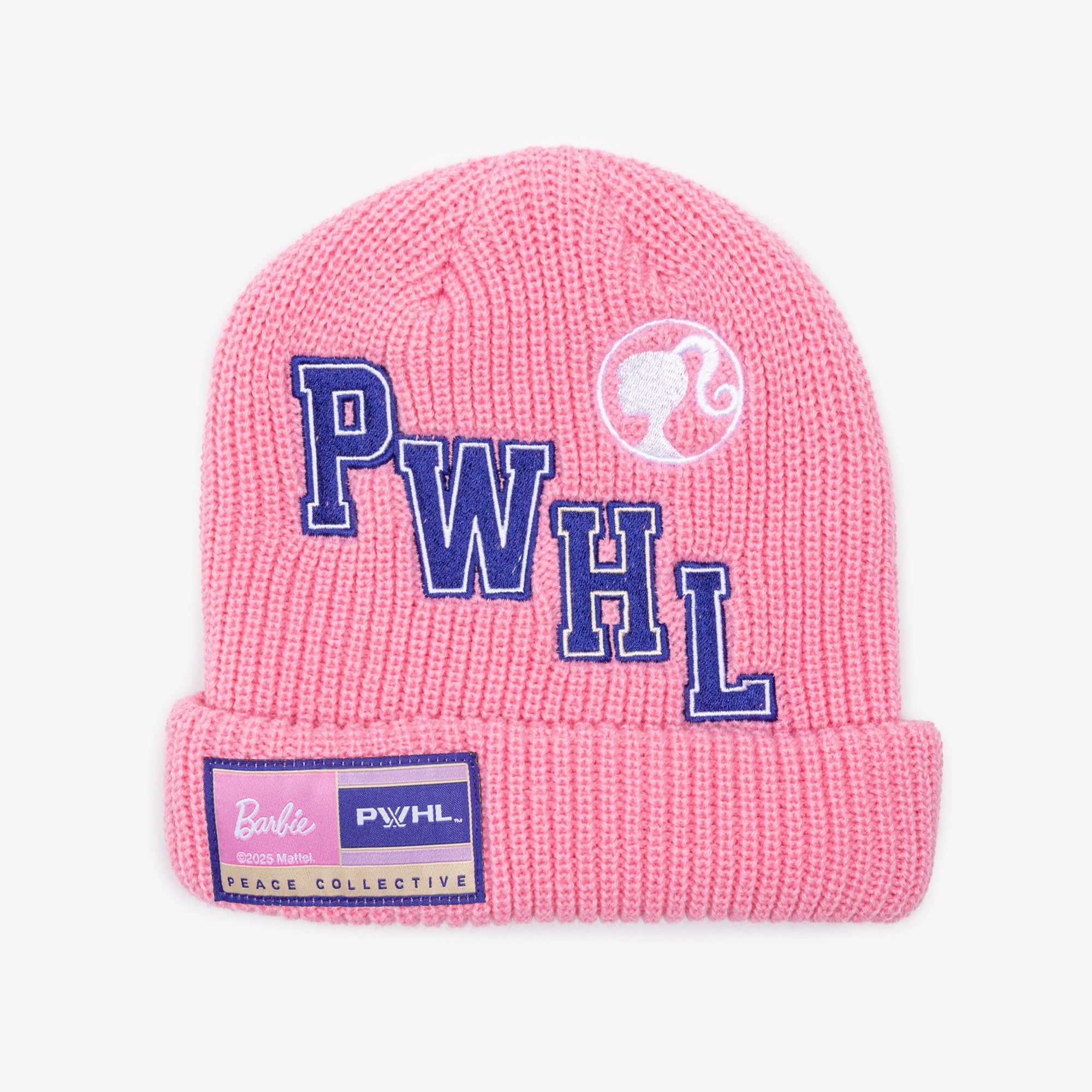 PWHL x Barbie by Peace Collective Beanie - Soft Winter Hat for Women & Girls - Perfect for Cold Weather, Outdoor Sports & Barbie Fans