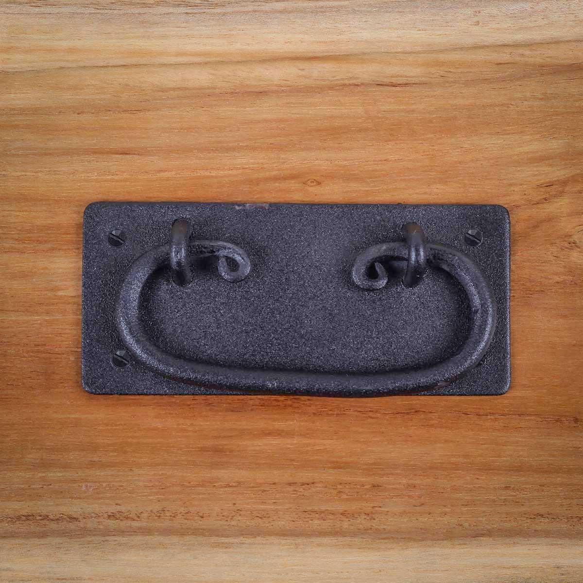 Black Wrought Iron Drawer Bail Pulls 4.4 Inch - Cabinet Hardware with Mounting Screws for Kitchen, Bathroom & Furniture Renovation | Renovators Supply Manufacturing