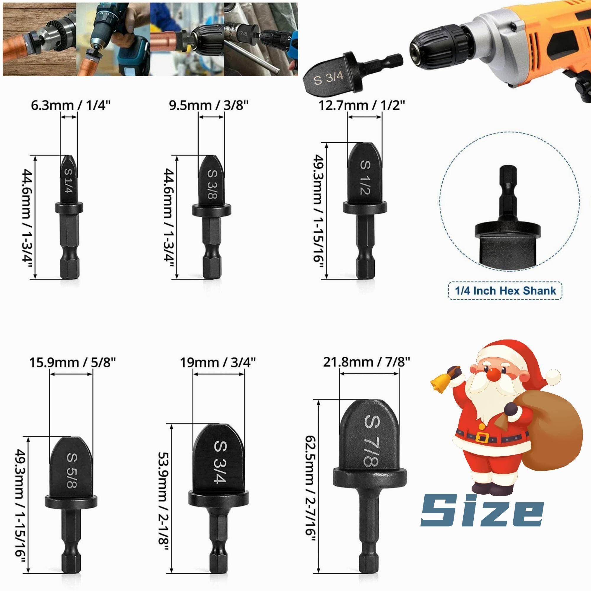 12Pcs HVAC Repair Kit - Manual Pipe Swage Tool with Tube Expander & Boring Drill Bits (1/4