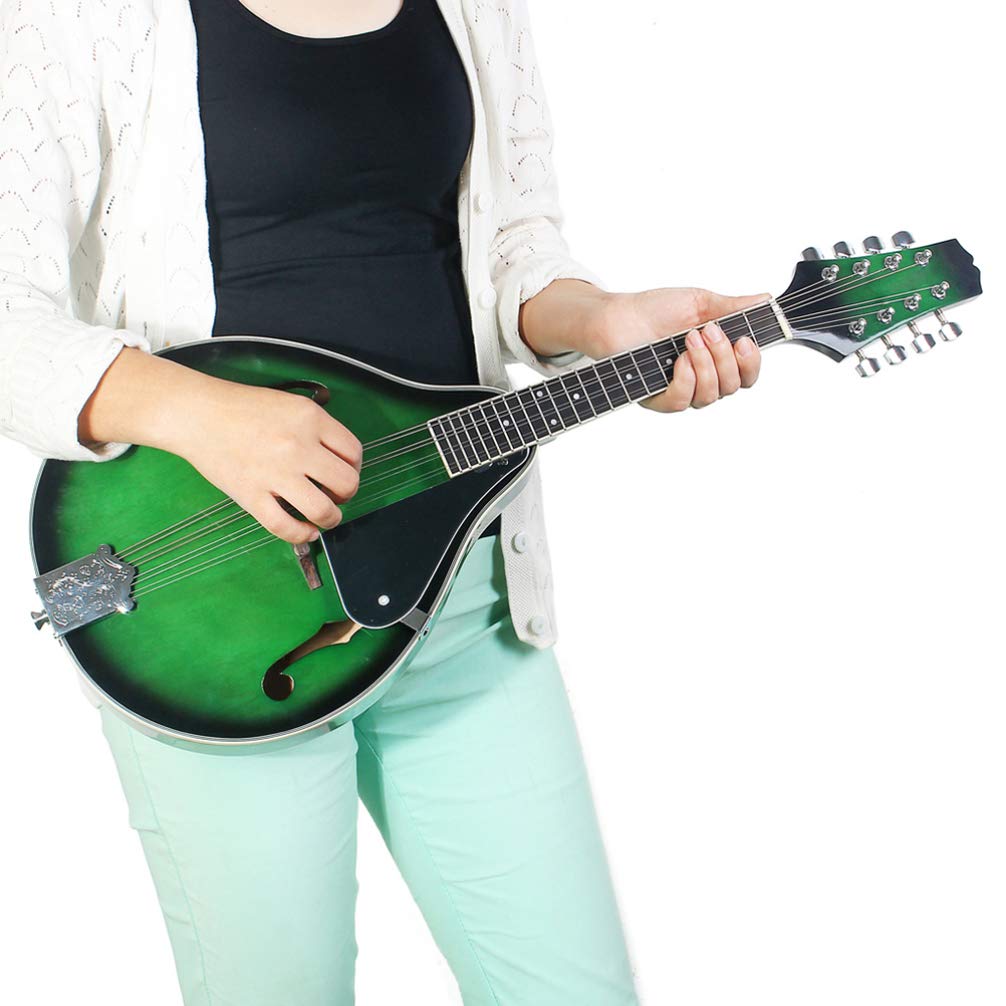 Happyyami 8-String Basswood Mandolin for Beginners with Rosewood Bridge - Perfect for Music Practice, Folk Bands & Outdoor Performances