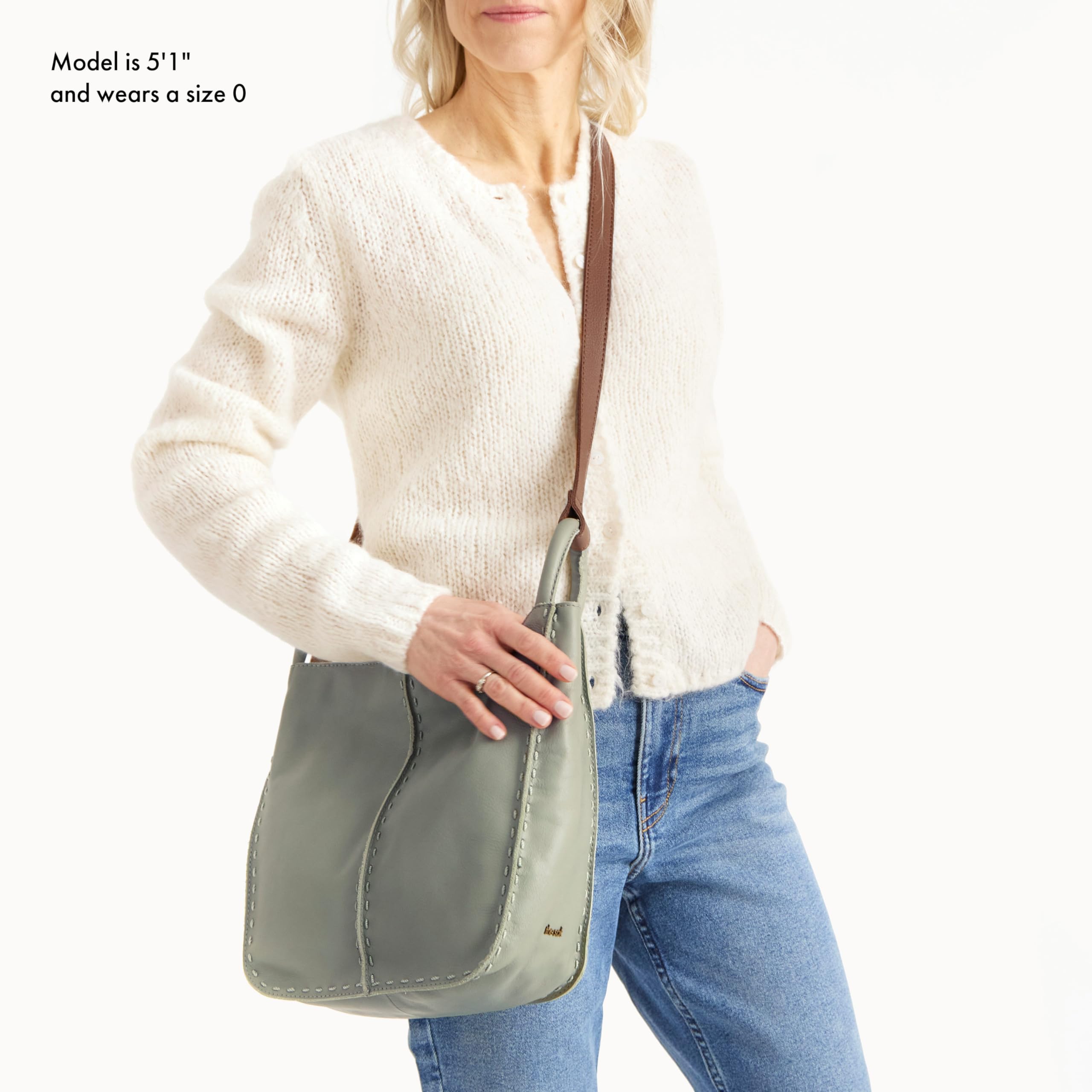 The Sak Los Feliz Crossbody Purse - Genuine Leather Handbag for Women with Adjustable Shoulder Strap - Perfect for Everyday Use, Travel & Shopping