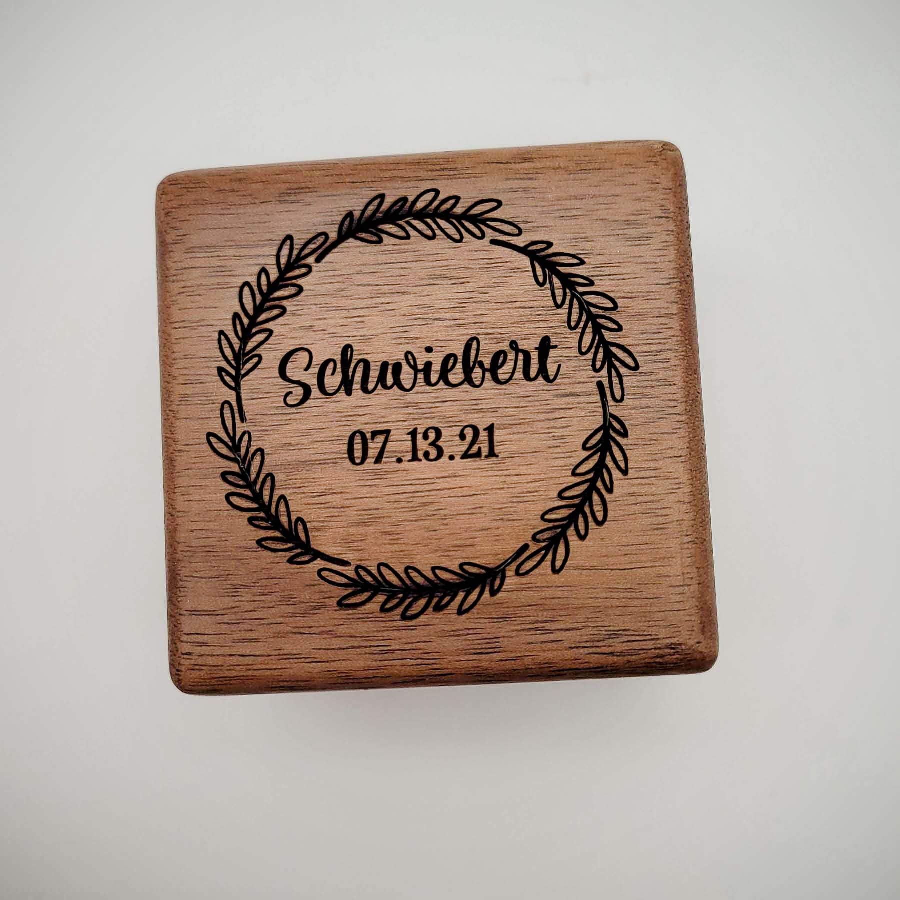 Personalized Engraved Walnut Wood Ring Box - Wedding Proposal Ring Holder, Anniversary Gift Box for Couples - Perfect for Engagement, Wedding Ceremonies & Romantic Surprises