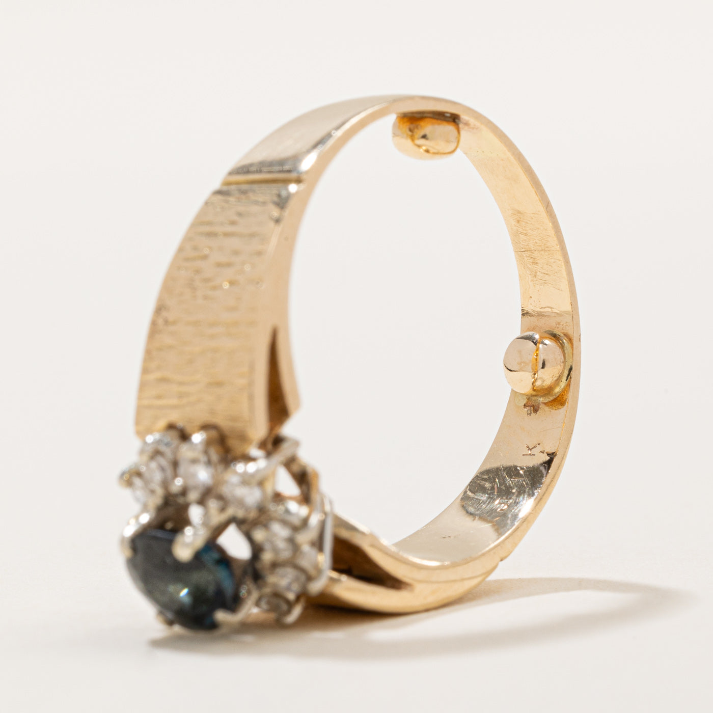 Blue Sapphire & Diamond Halo Engagement Ring - 0.70ct Center Stone & 0.20ctw Diamond Accents - Size 6.5 - Perfect for Wedding, Proposal & Anniversary Gifts