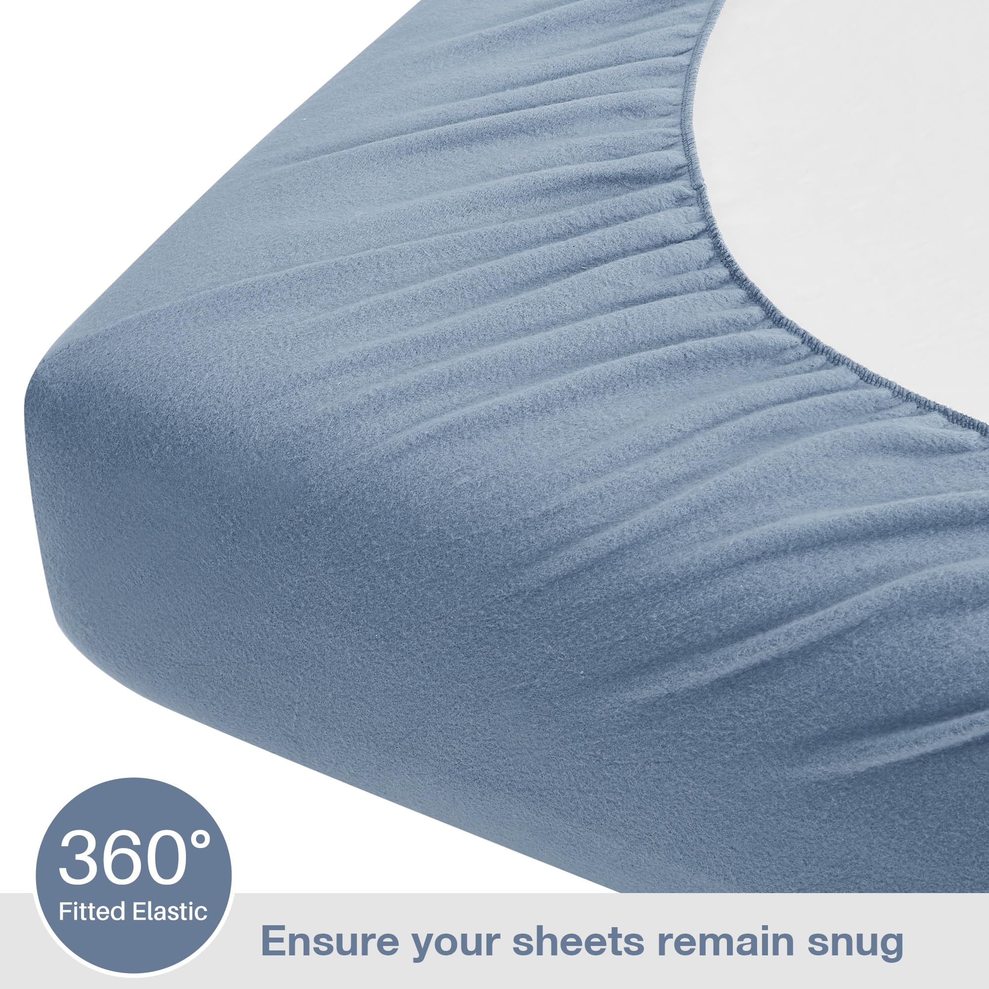 Softan Twin Micro Fleece Sheets Set - 3-Piece Plush Velvet Bedding with 15