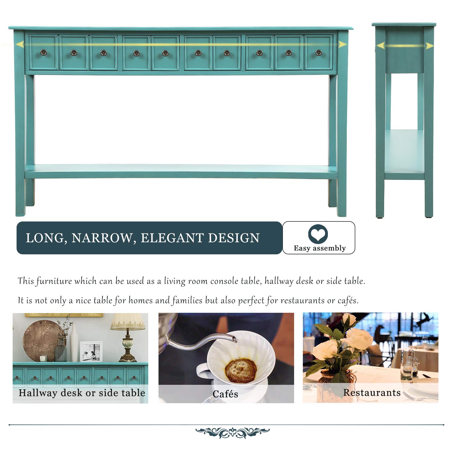Merax Sofa Table - 60