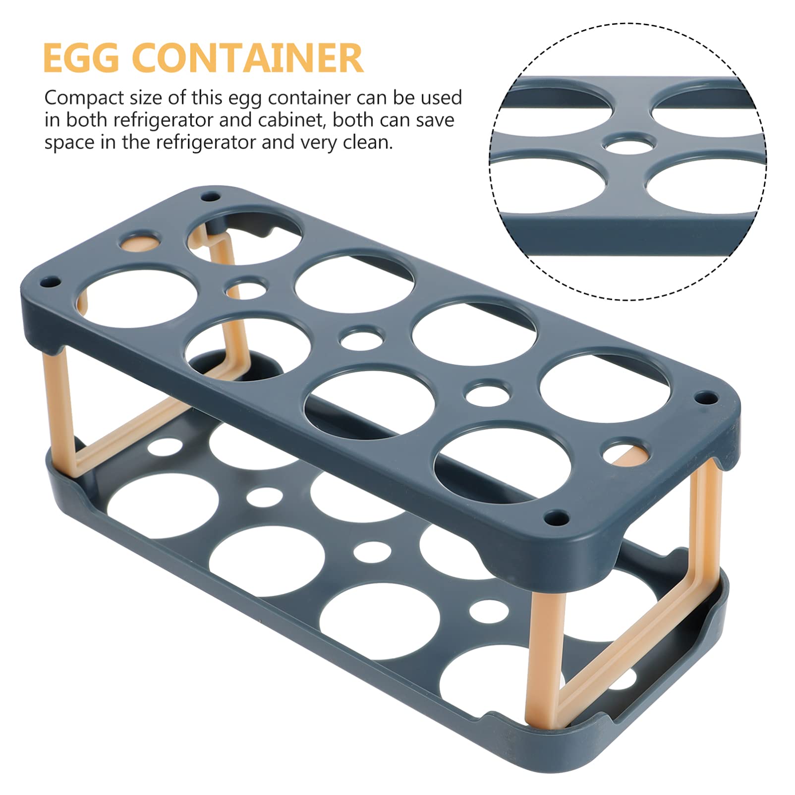 Clear Plastic Egg Carton for Refrigerator - Easter Egg Storage Container with Lid for Home Kitchen