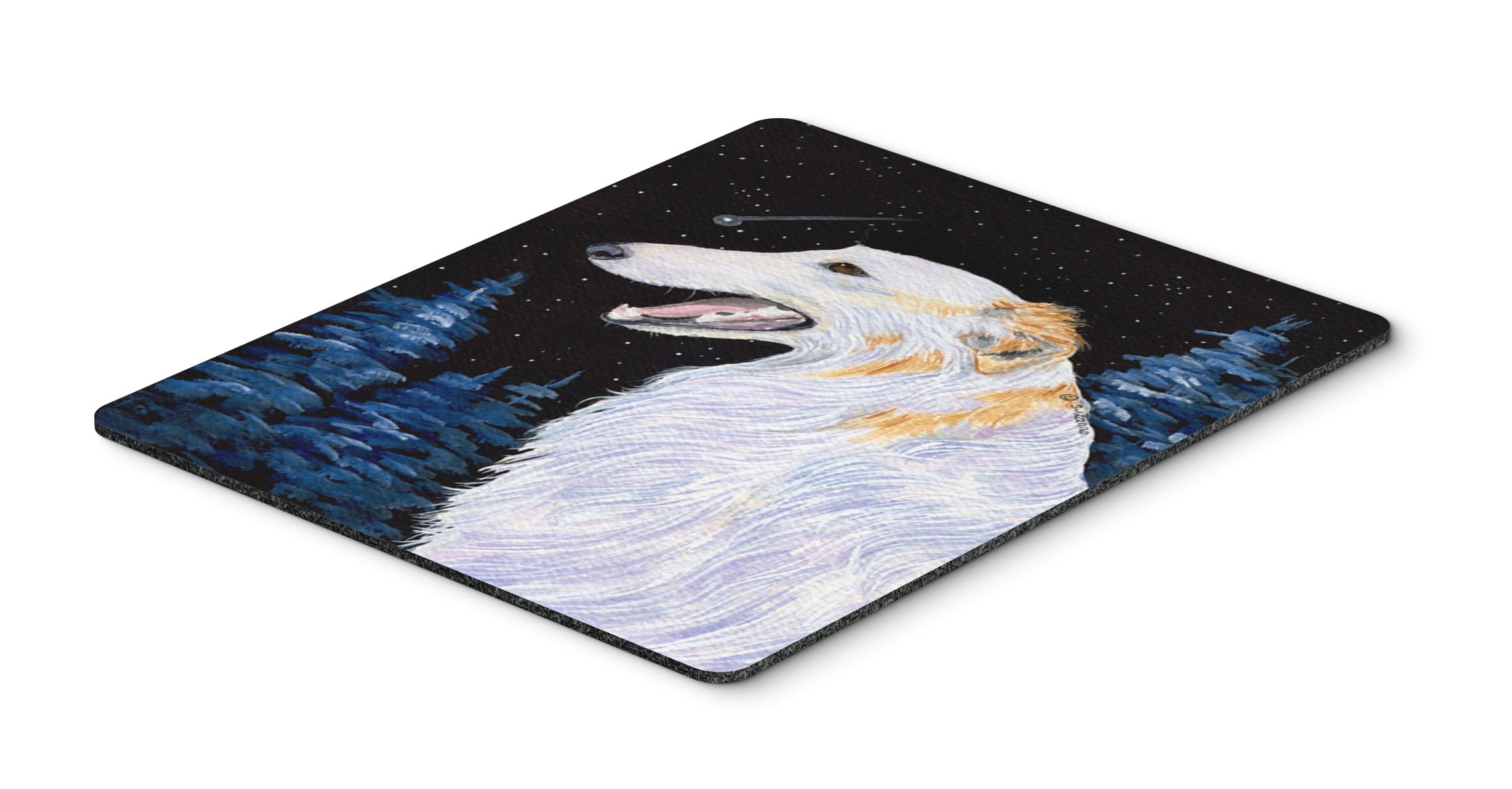Borzoi Mouse Pad & Hot Pad Trivet - Washable Large Desk Mat for Home Office, Gaming, Computer & Laptop Use - Durable Non-Slip Surface for Work & Play
