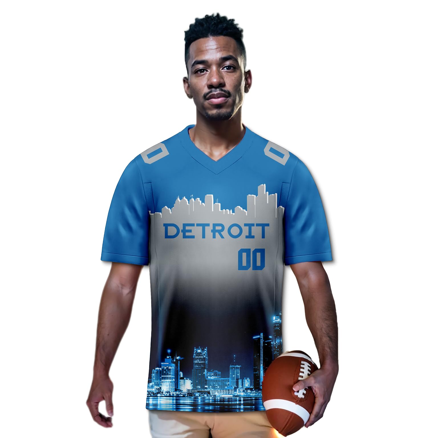 Custom City Skyline Football Jersey - Personalized Team Name & Number - Fashion Sports Uniform for Men, Women, Youth & Kids - Perfect for Fans, Gifts & Game Day Outfits