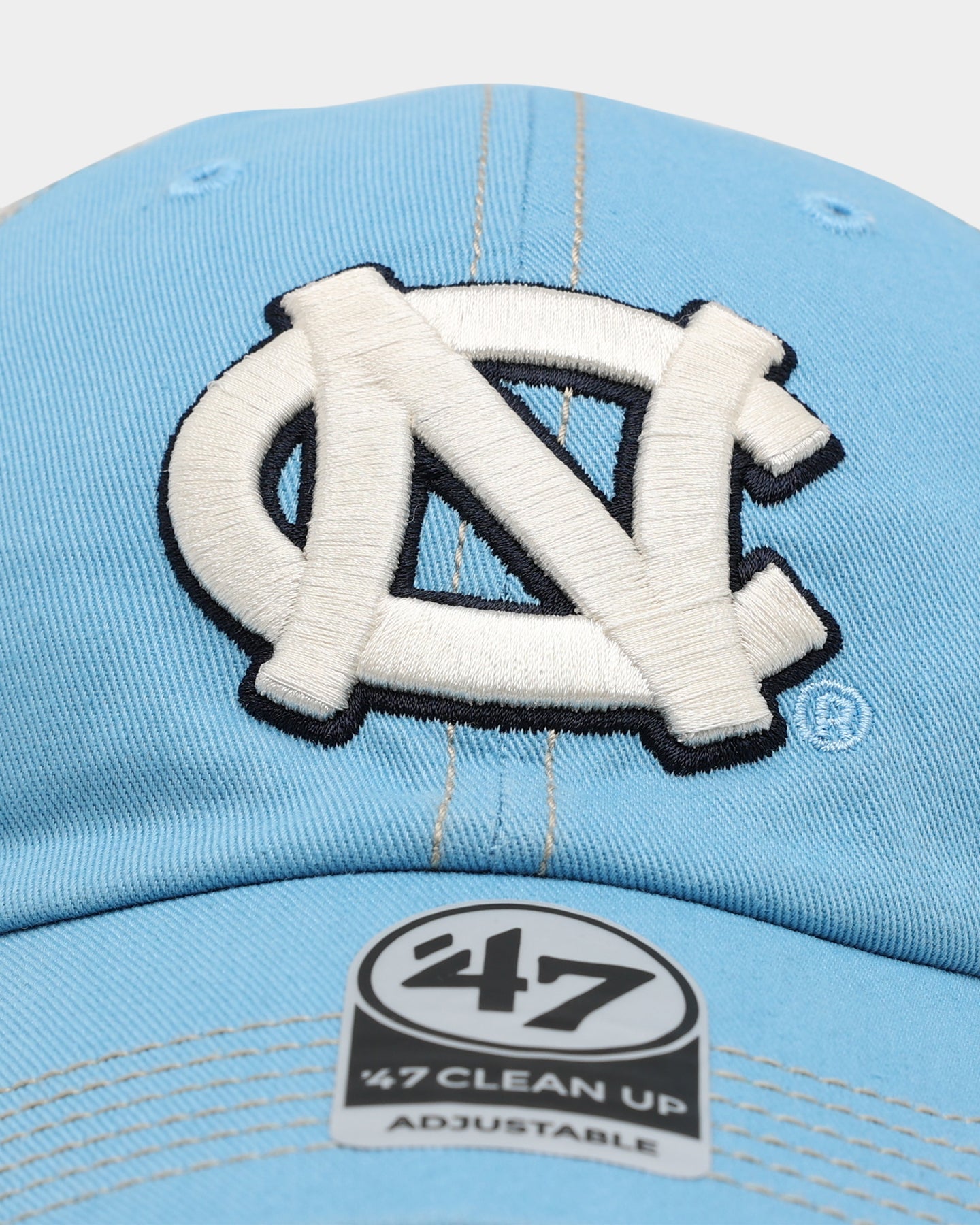 47 Brand North Carolina Tar Heels UNC Trawler '47 Clean Up Strapback Hat - Adjustable Baseball Cap for Men & Women - Perfect for Game Day, Tailgating & College Fan Gear