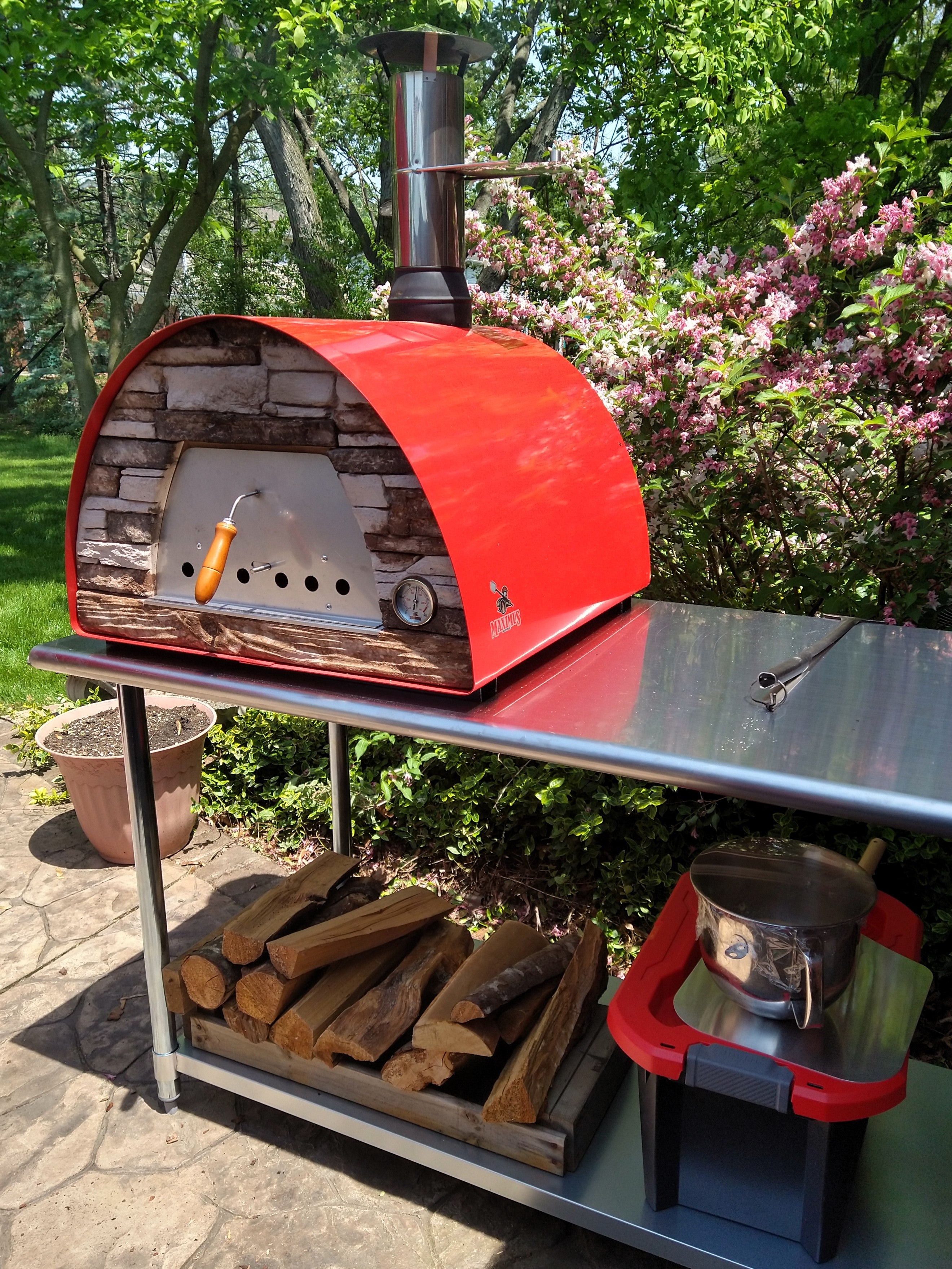 Maximus Red Portable Pizza Oven - Best Seller for Outdoor Cooking, Camping, and Backyard Parties