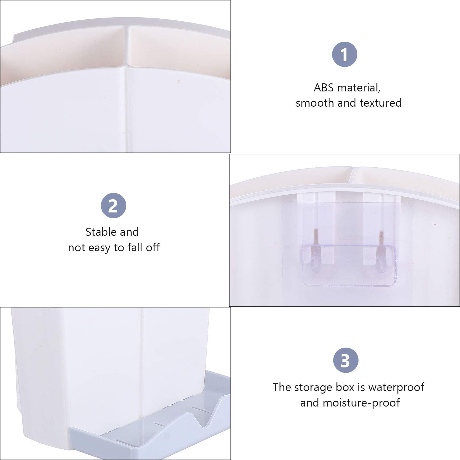 BESPORTBLE Bathroom Shelf Organizer - Wall Mounted Toothbrush & Toothpaste Holder - Space Saving Storage Rack for Bathroom, Toilet, Kitchen - Perfect for Small Spaces & Home Organization