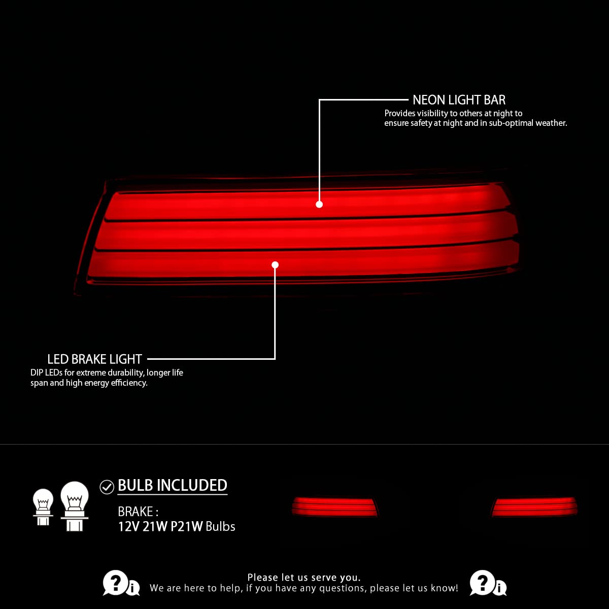 AUTOZENSATION Smoke LED Tail Lights for 1997-2000 BMW E39 5-Series 4-Door Sedan - Left & Right Pair Assembly - Enhanced Night Visibility & Modern Style Upgrade