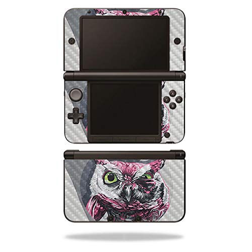 Premium Carbon Fiber Skin for Nintendo 3DS XL (2012-2014 Model) - Owl Wink Design | Protective & Durable Textured Cover | Easy to Apply & Remove | Made in USA | Perfect for Gaming Protection & Style Customization