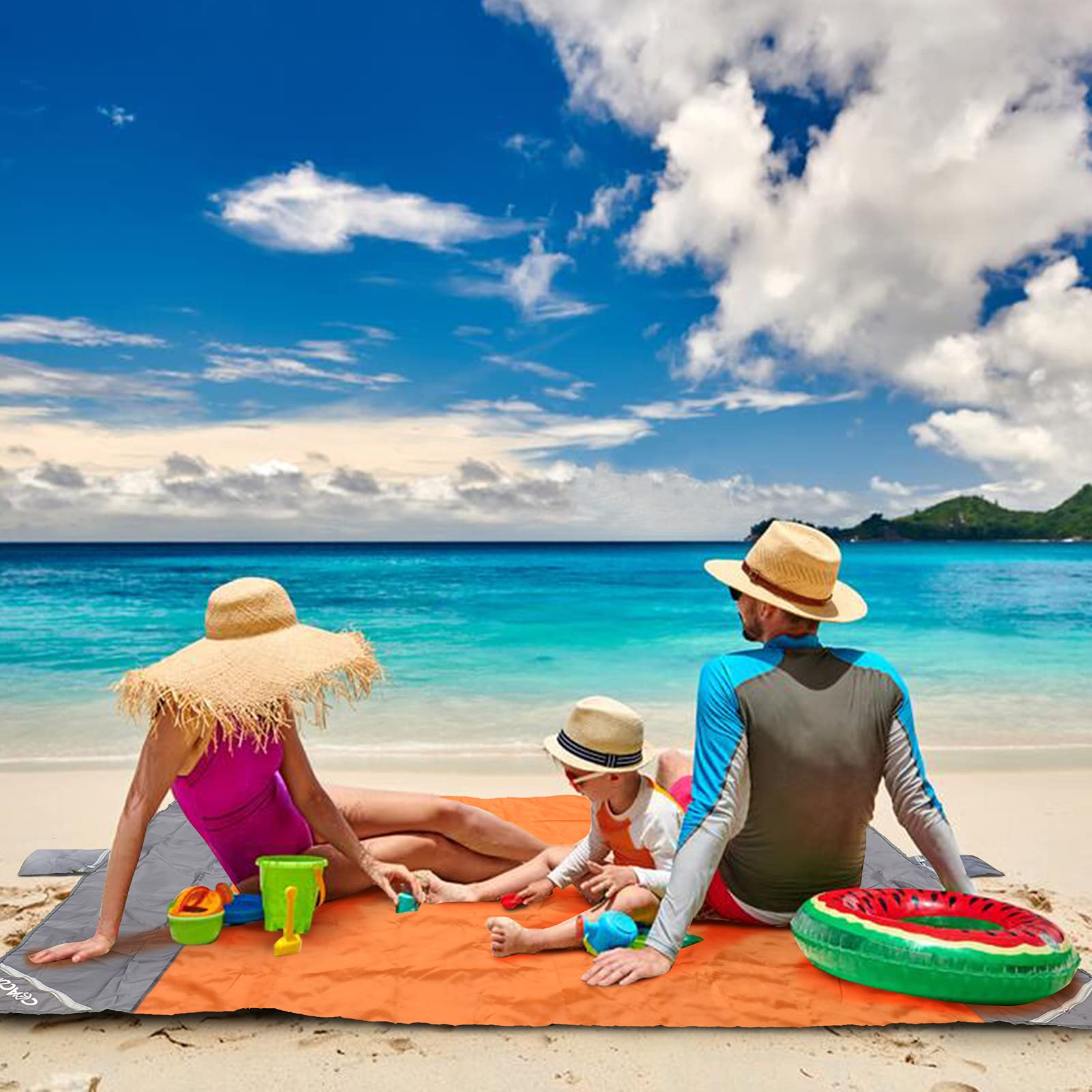 Extra Large Waterproof Beach Blanket 118x108
