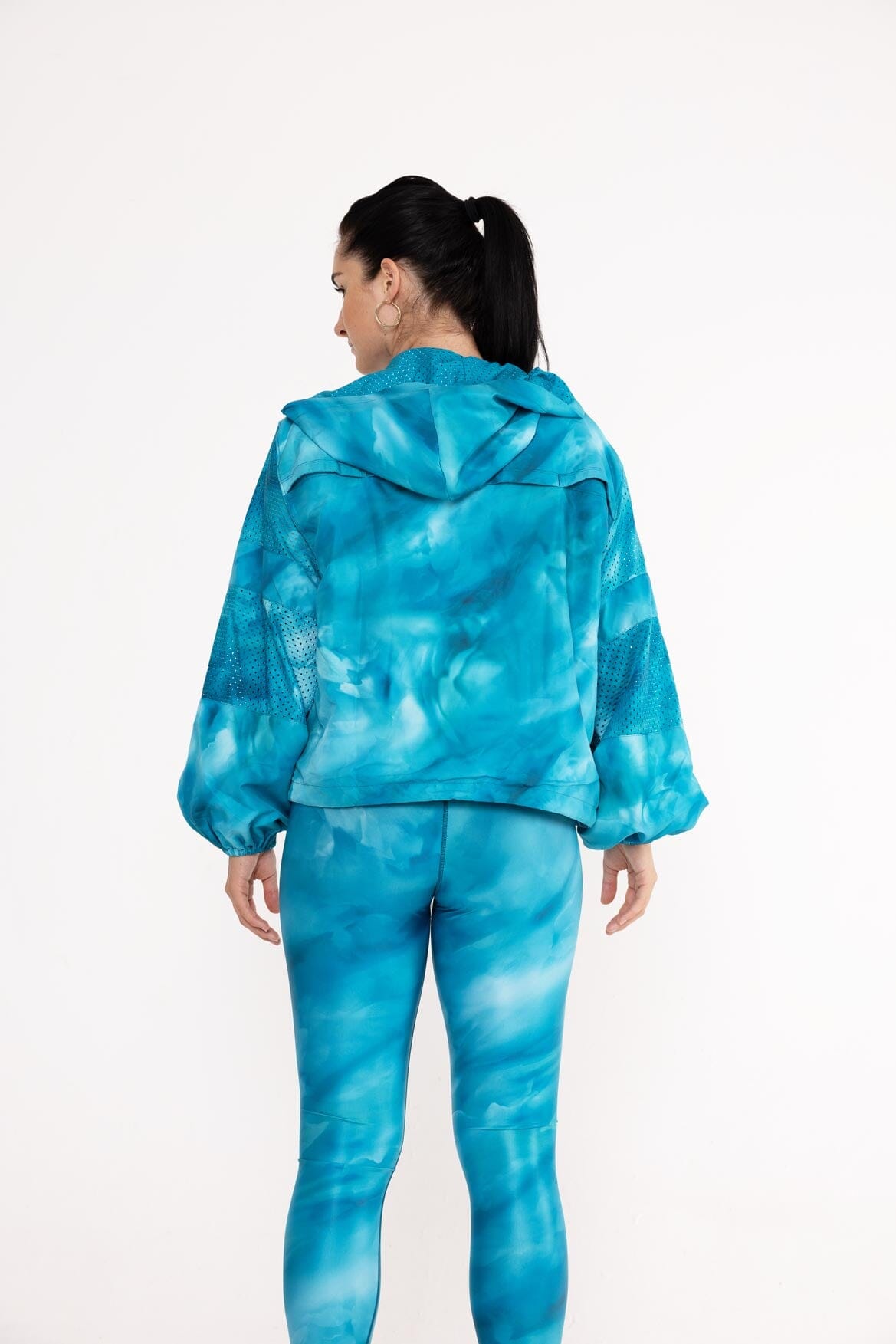 Grand Pas Floral Illusion Teal Jacket - Stylish Women's Outerwear for Casual Wear, Date Nights & Outdoor Adventures