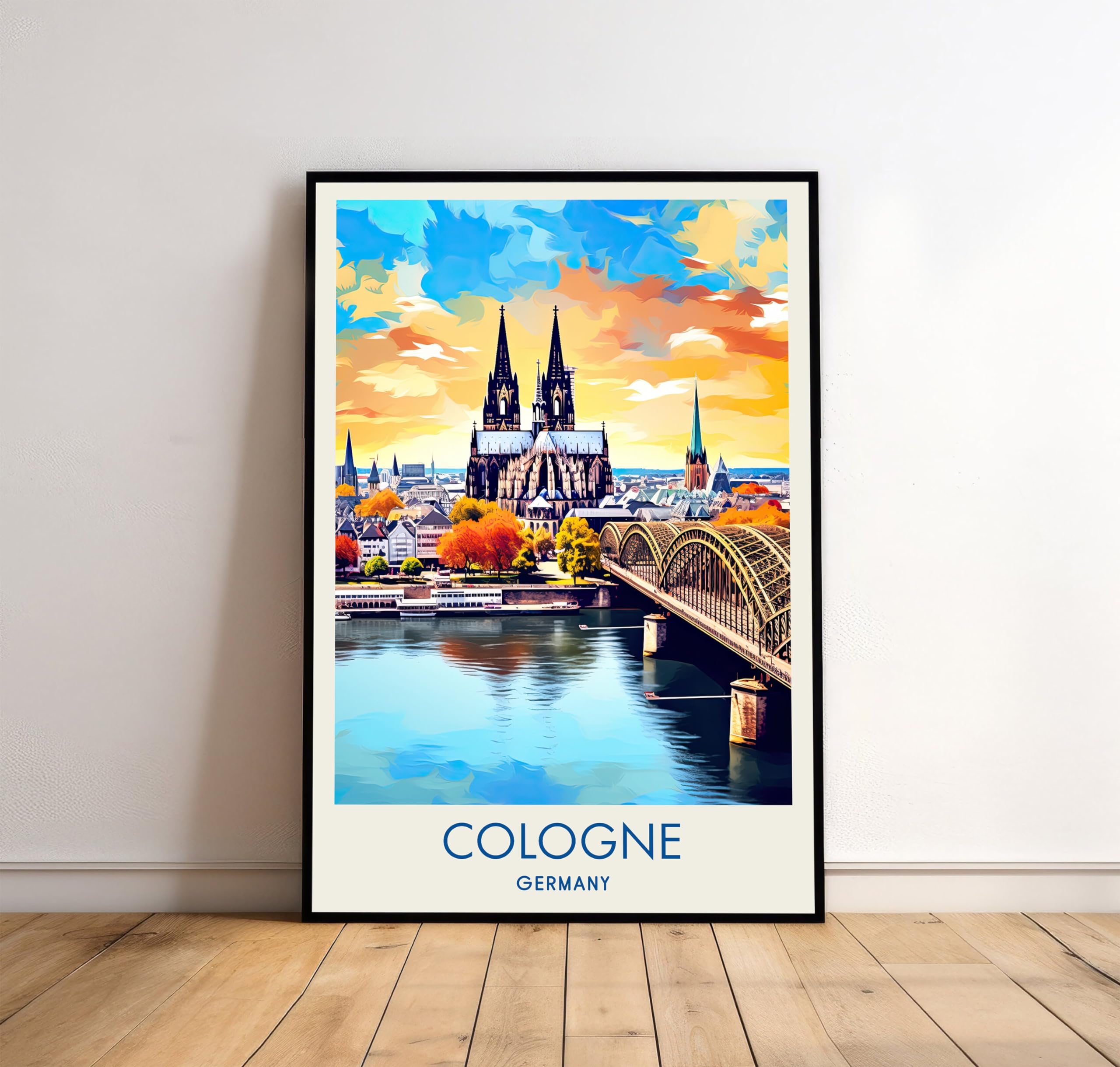 Premium Cologne Germany Travel Poster - Vintage Travel Art Print for Home & Office Decor - Perfect Wall Art for Travel Enthusiasts & Gift Ideas
