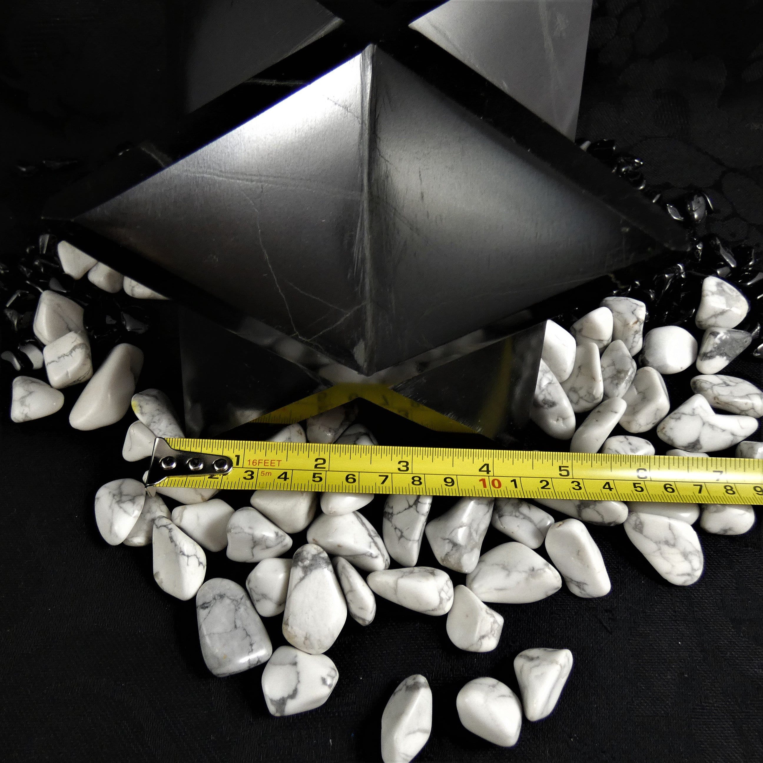 Black Onyx Merkaba Pendant Necklace - Spiritual Healing Stone Jewelry for Meditation, Energy Protection & Chakra Balancing