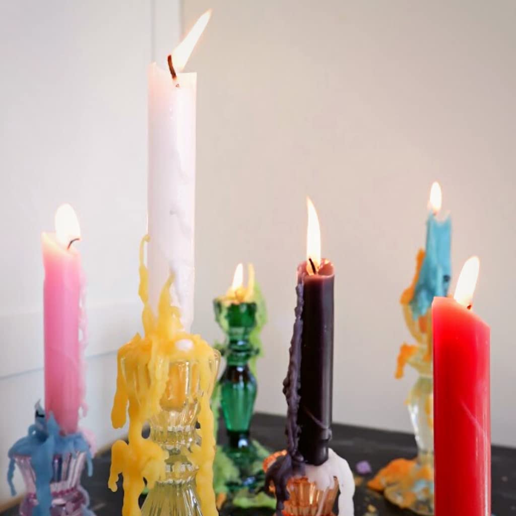 Hippie Drip Candles - 11 Pack Taper Candles for Wine Bottles & Home Decor