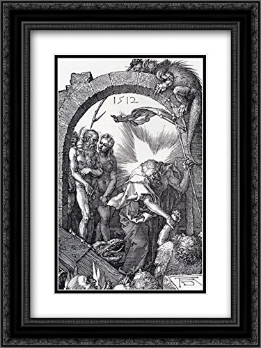 Albrecht Durer Engraved Passion 'Harrowing of Hell' 18x24 Black Ornate Framed Museum Art Print - Perfect for Home Decor, Church Display & Art Collectors