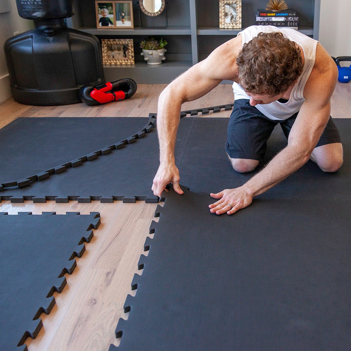 Reversible 1.5 Inch Thick Foam Puzzle Play Mat - Non-Slip Floor Tiles for Kids Playroom, Nursery & Gym - Perfect for Baby Crawling, Toddler Playtime & Home Workouts