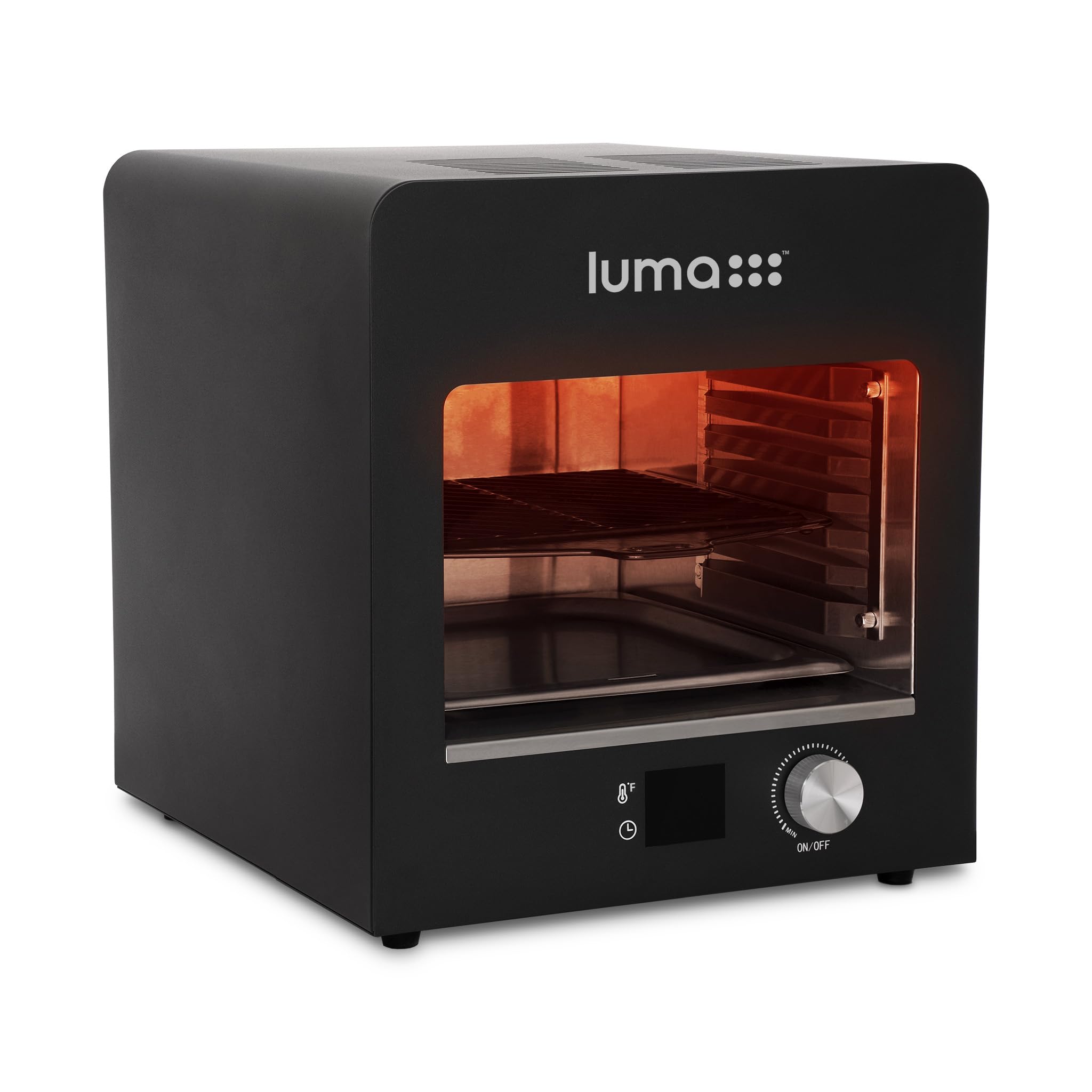 Luma Electric Steak Grill - Smokeless Indoor Countertop Infrared Grill with Griddle, Heats to 1450°F for BBQ, Grilling, Toasting & Broiling - Perfect for Chicken, Beef, Pork & Vegetables - Ideal for Kitchen, Camping & Small Space Cooking
