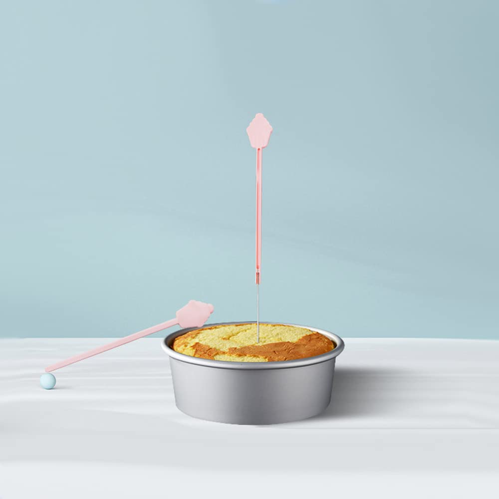 5-Pack Reusable Foldable Cake Testers - Stainless Steel Cake Probe Skewer Needles for Baking, Perfect for Home Kitchen & Professional Bakeries - Ideal for Testing Cake Doneness, Cupcakes, and Breads