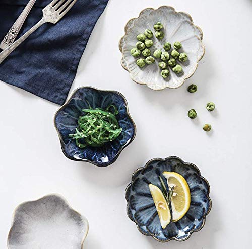 Premium Japanese Ceramic Dipping Bowls Set of 4 - Multipurpose Soy Sauce Dishes for Sushi, Dumplings & Appetizers - Elegant Small Side Dish Bowls for Seasoning & Dipping Sauces