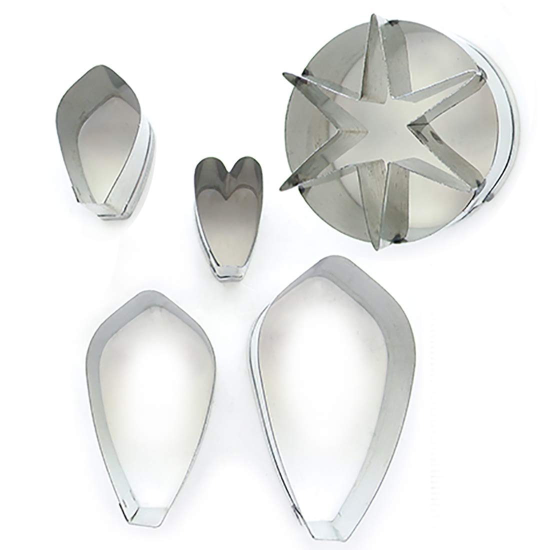 Premium Gardenia Four Petals & Calyx Cutter Set by WSA - Floral Arrangement Tools for Wedding Bouquets, DIY Crafts, and Home Decor