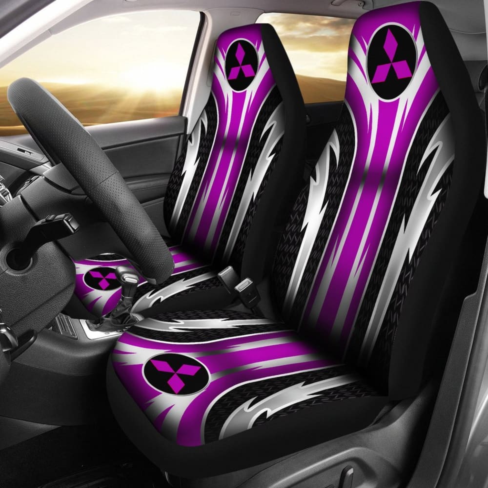 Premium 2-Piece Front Mitsubishi Seat Covers - Soft Pink (Part# 144627) | Universal Fit for Most Mitsubishi Models | Perfect for Car Interior Protection & Style Upgrade