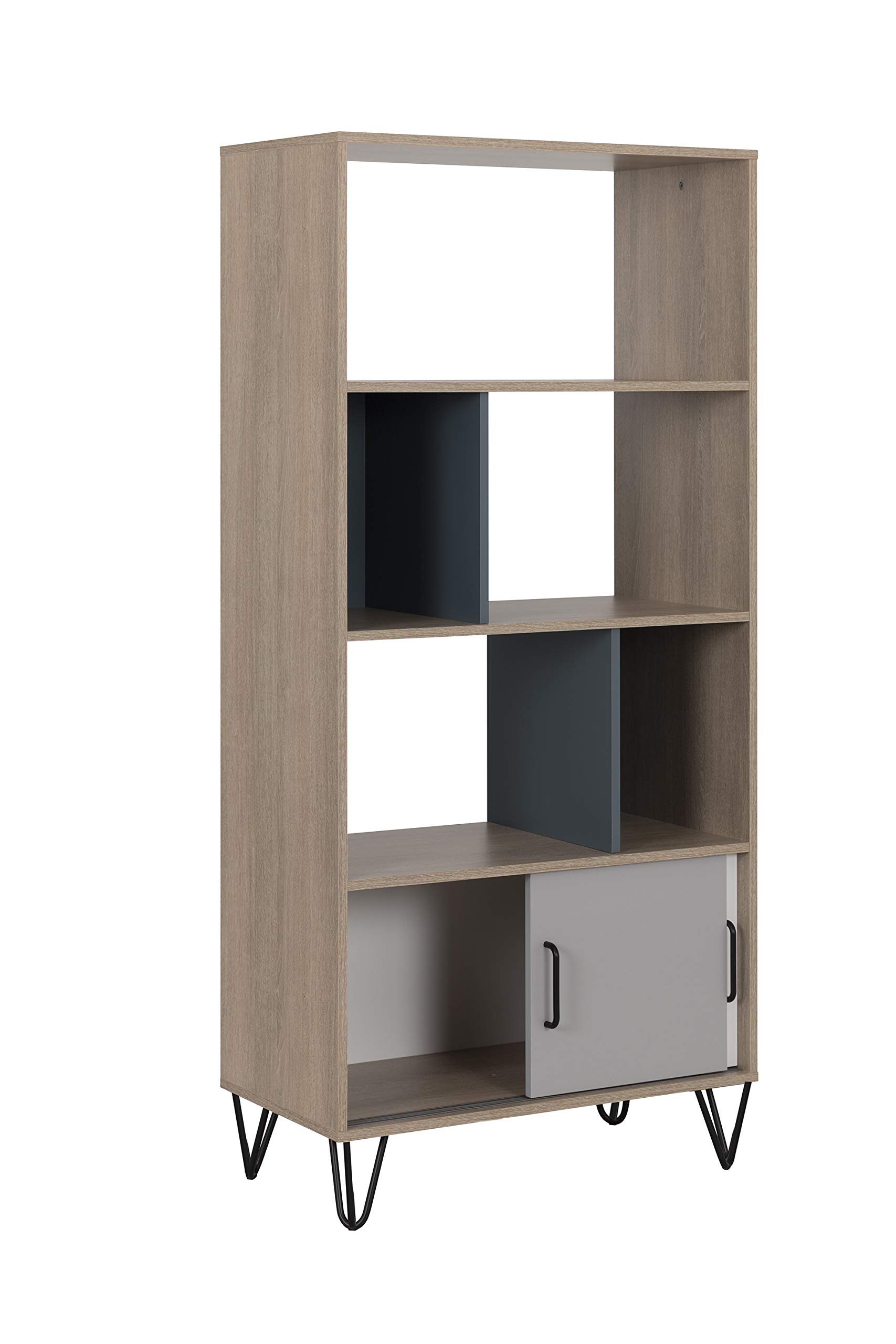 Free Standing Light Oak Bookcase - Modern Wood Bookshelf for Living Room, Bedroom & Office Storage - Stylish Home Decor Furniture for Books & Display