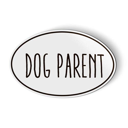 Dog Parent Oval Magnet for Car, Fridge & Locker - 6 Inch Pet Accessory - Perfect for Pet Lovers, Office Decor & Home Organization