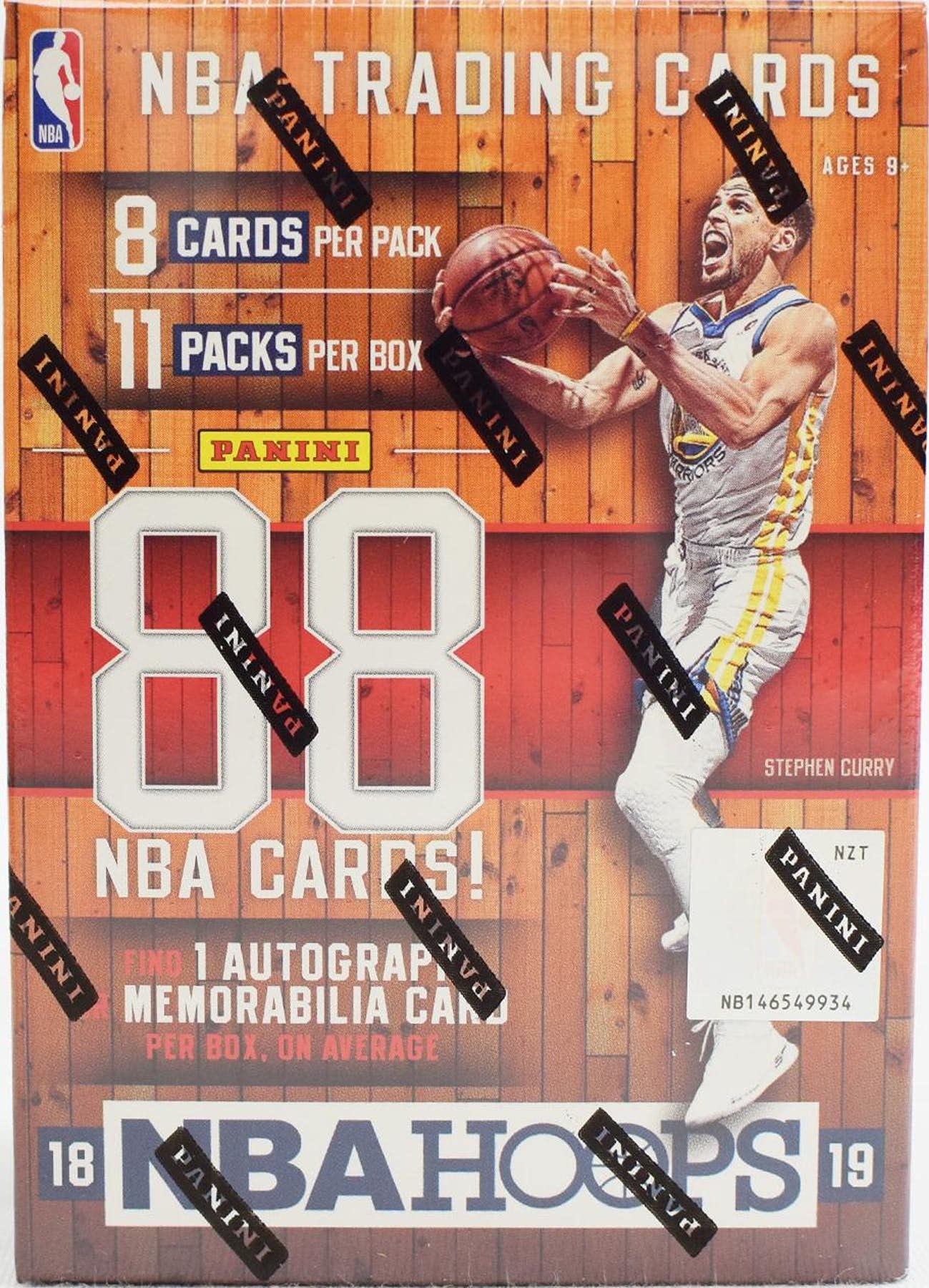 2018-19 Panini NBA HOOPS Basketball Trading Cards Box - 88 Factory Sealed Cards with 1 Autograph or Memorabilia Card | Collect Luka Doncic Rookie & Autograph Cards | Perfect for NBA Fans, Collectors & Fantasy Sports Enthusiasts