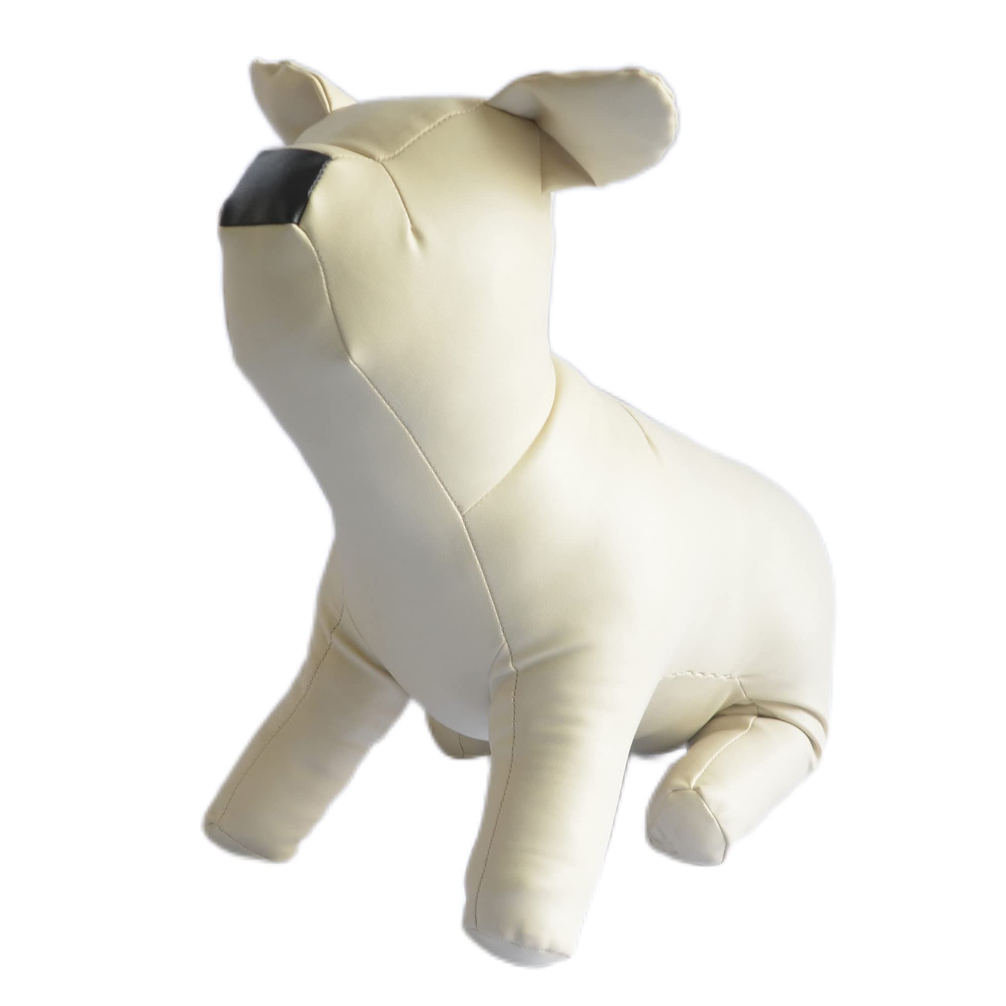 PU Leather Standing Dog Mannequin - Flexible Stretchable Bulldog Display Model for Pet Clothes & Apparel | Perfect for Dog Boutiques, Grooming Salons & Pet Store Visual Merchandising