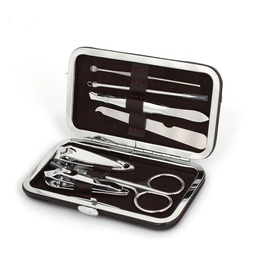 7 in 1 Stainless Steel Nail Clipper Set - Professional Manicure Kit with Nail Scissors & Grooming Tools for Home, Travel & Salon Use