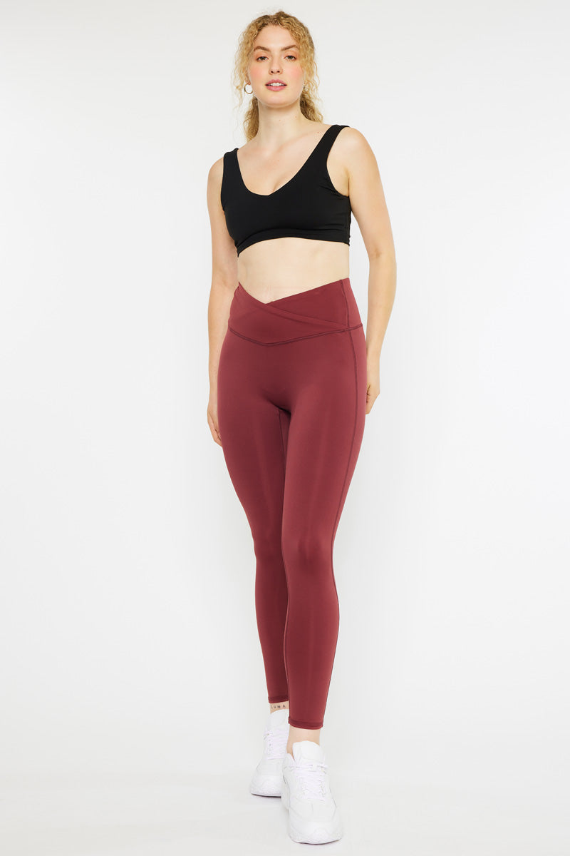 Ari Mid Rise Active Leggings for Women - High Waist Yoga Pants with Pockets - Comfortable Workout Leggings for Running, Gym & Lounge Wear