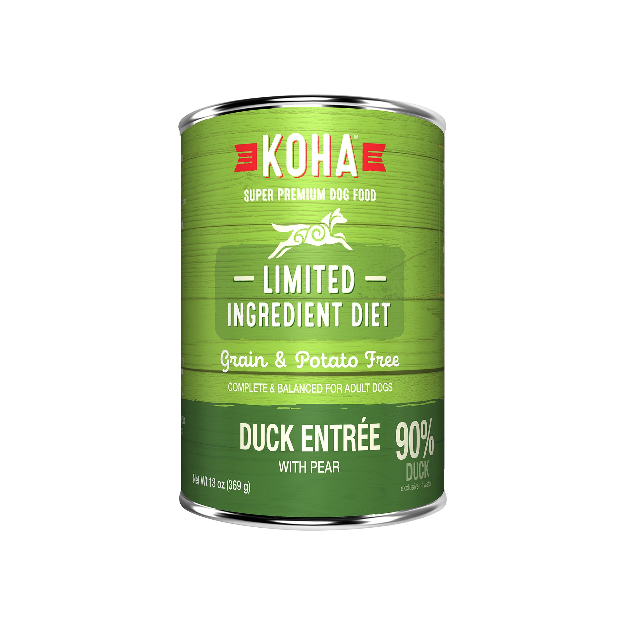 Premium Koha LID 90% Duck Pate Grain-Free Wet Dog Food - Case of 12 Cans | High-Protein Natural Dog Treats for Small & Large Breeds | Perfect for Mealtime, Training Rewards & Digestive Health Support