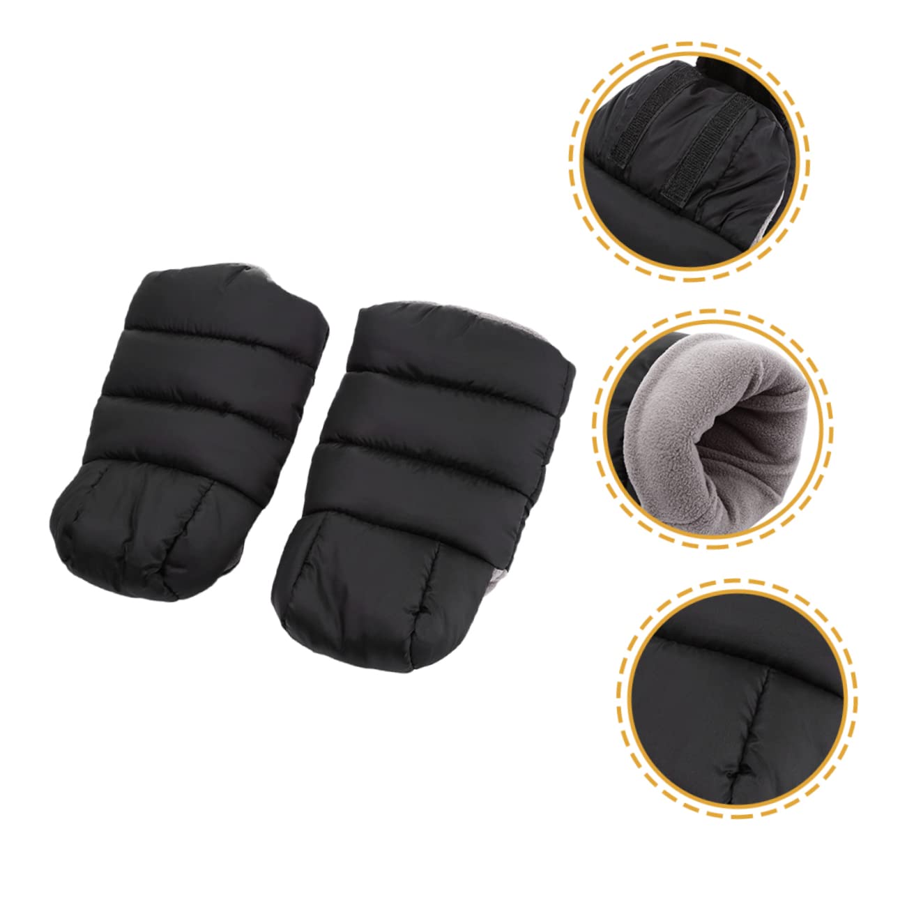 VICASKY 5 Pairs Winter Baby Stroller Gloves - Soft Handle Covers for Strollers & Prams - Universal Fit for Most Standard Models - Keep Hands Warm During Cold Weather Walks & Outdoor Activities