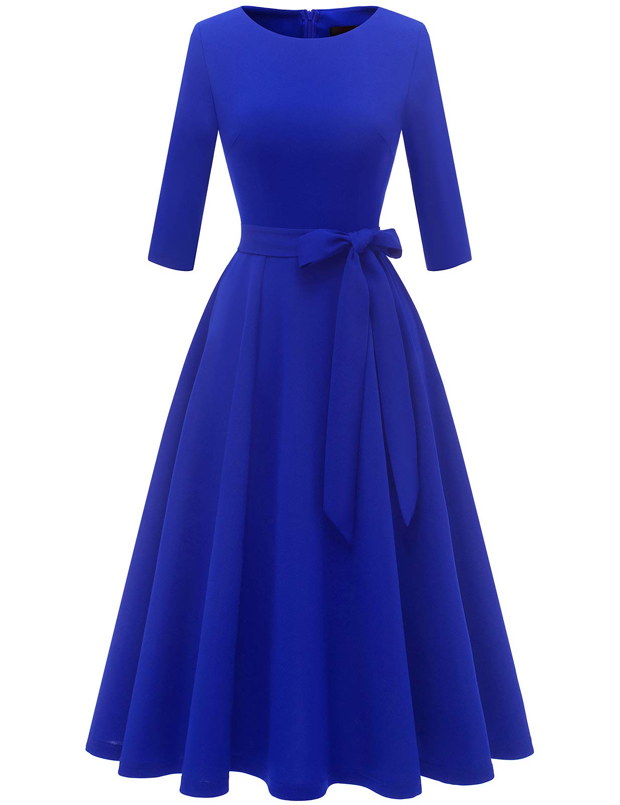 Vintage 3/4 Sleeve Cocktail Dress for Women - Elegant Wedding Guest & Church Formal Dress - Spring 2025 Collection - Perfect for Parties, Bridal Showers & Special Occasions