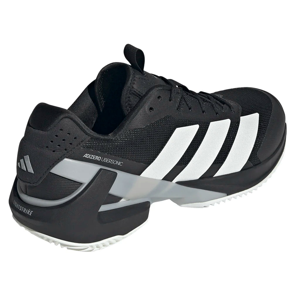 Men's adidas adizero Ubersonic 5 Clay Court Tennis Shoes - Core Black/Zero Metallic | Lightweight Performance for Clay Court Play & Training