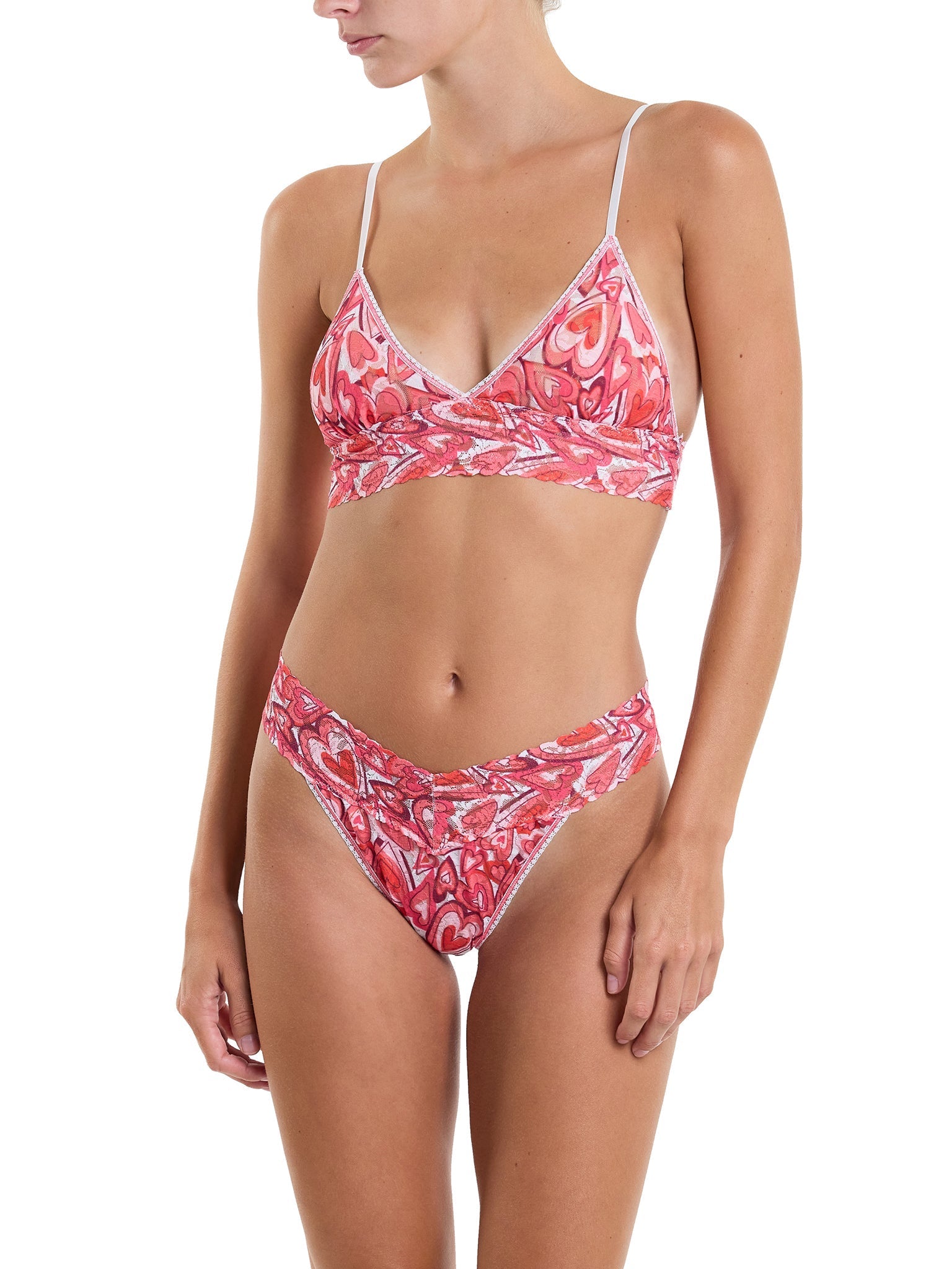 Printed Signature Lace® Original Rise Thong - Soft Comfortable Women's Underwear for Everyday Wear & Special Occasions