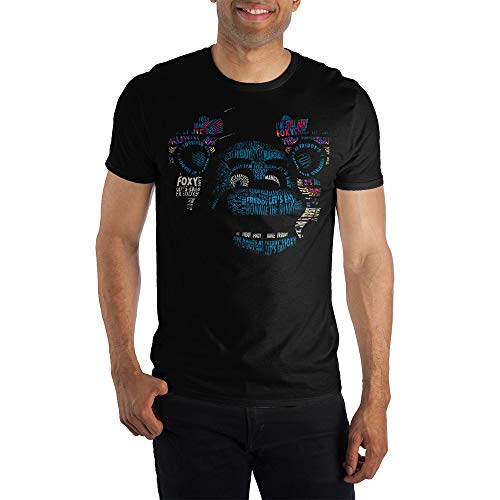 Five Nights at Freddy's Freddy Fazbear Blue Shadow Graphic Men's Black T-Shirt | Horror Game Merchandise for Fans & Cosplay