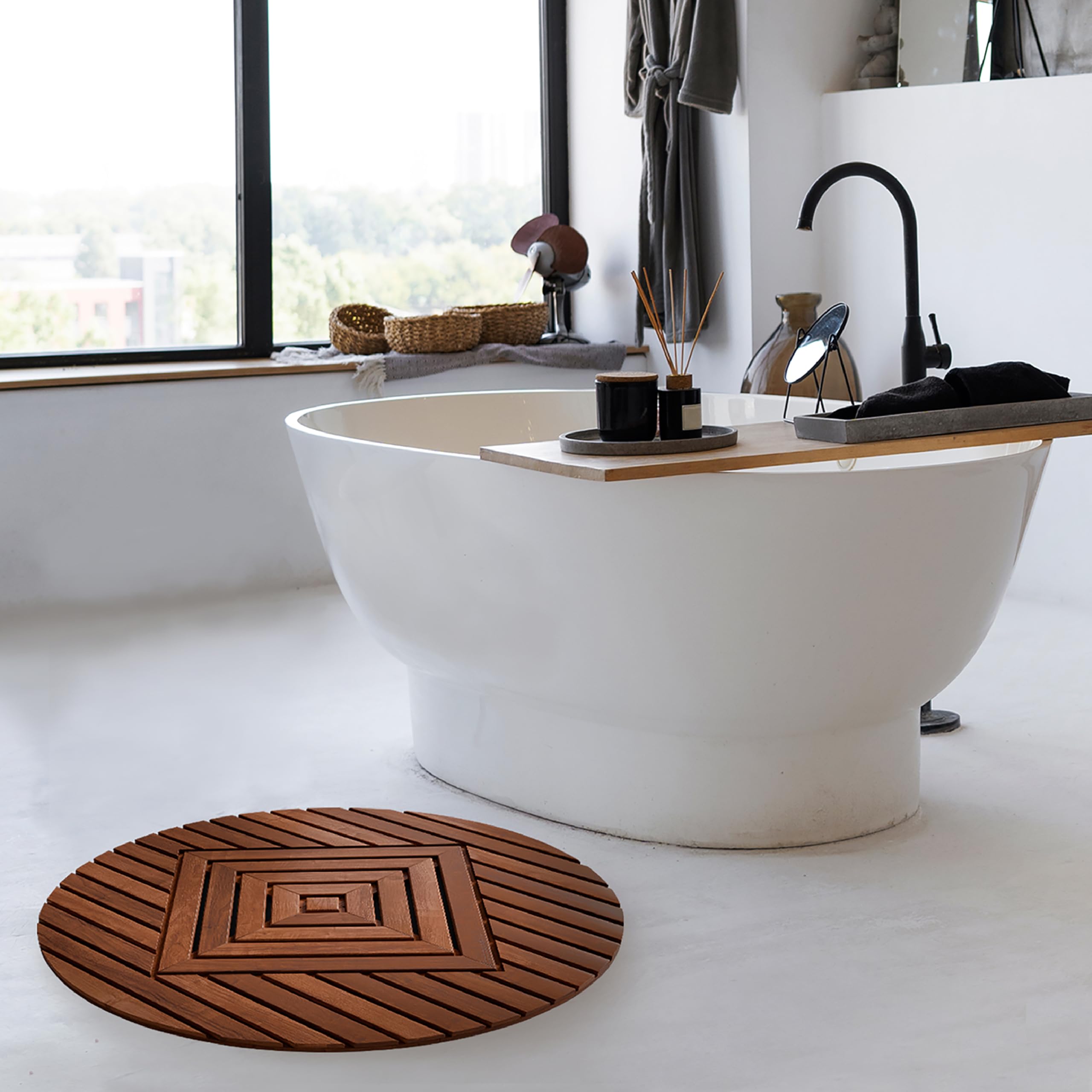 Premium Teak Shower Mat - 32