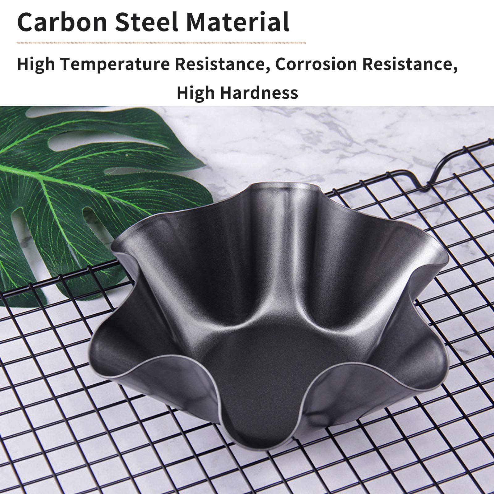 Kafear 4-Pack Nonstick Carbon Steel Taco Salad Bowl Maker Molds - Tortilla Shell Baking Pans for Tostadas & Taco Shells (Black) | Perfect for Mexican Cooking, Party Snacks & Family Dinners