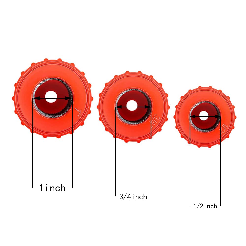 Copper Pipe Cleaner Set - 3 Sizes (1/2, 3/4, 1 inch) for Plumbing & Tube Cleaning