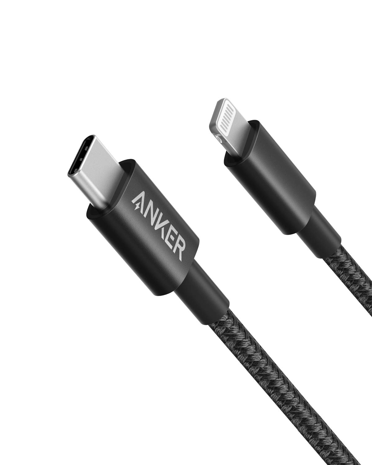 Anker MFi Certified Nylon USB C to Lightning Cable 3.3FT for iPhone 14/13/12/11/X/8 - Fast Charging & Durable Braided Cord (Black) - Perfect for Home, Office & Travel Charging