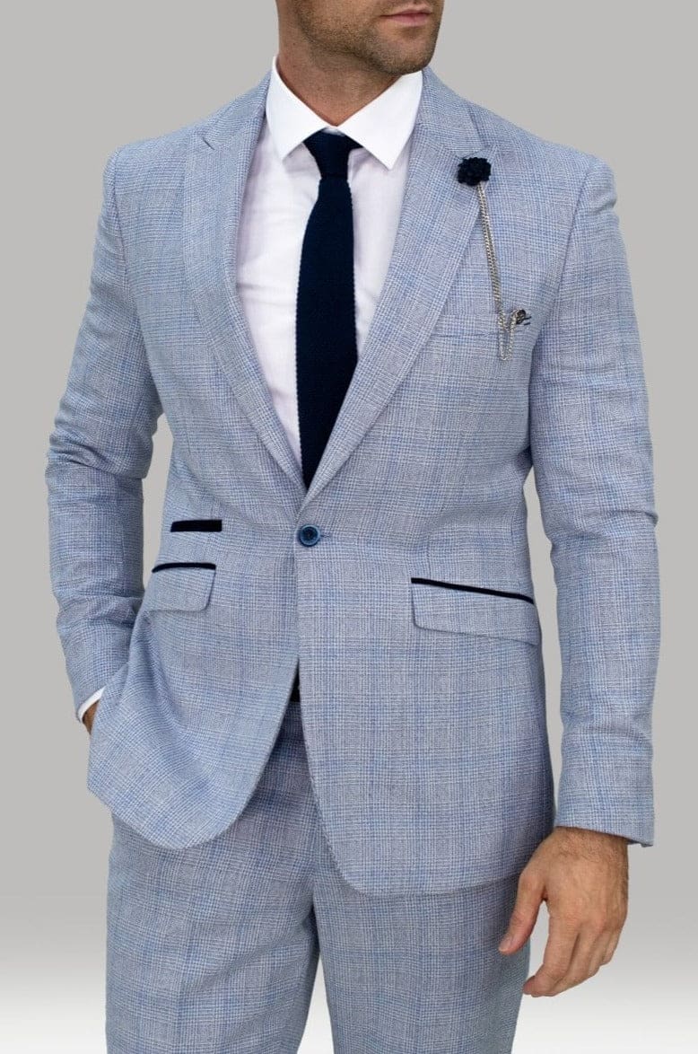 Stylish Men's Slim Fit Tweed Blazer by Cavani Caridi | Premium Wool Blend Jacket for Business, Weddings & Formal Occasions